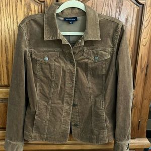 Charter club tan corduroy jacket, size medium